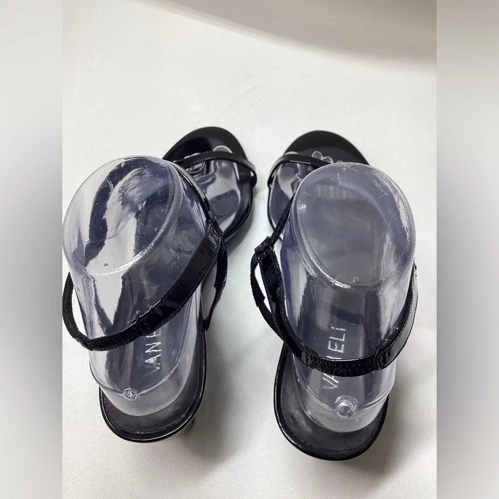 Vaneli Mohan T-strap Wedge Sandals In Black Size 9.5 - Picture 5 of 11
